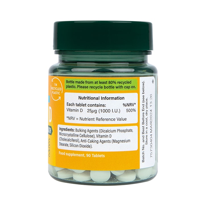 Holland & Barrett Βιταμίνη D3 1000IU 25μg 90tabs